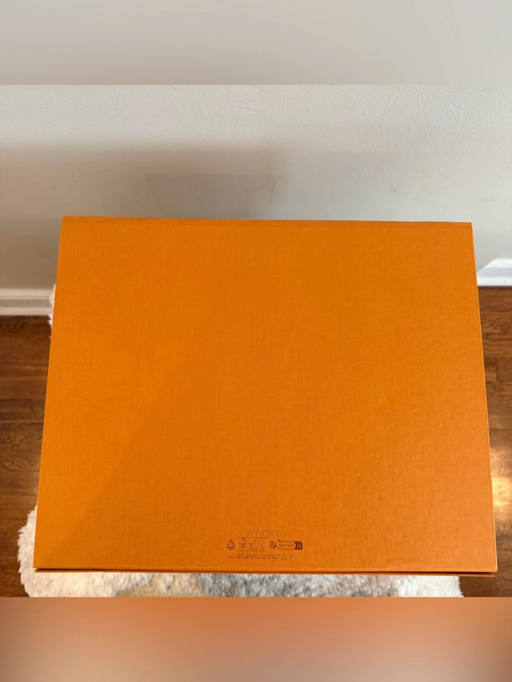 Authentic Louis Vuitton Empty Orange Gift Box XL W Original LV Logo Mailer Box